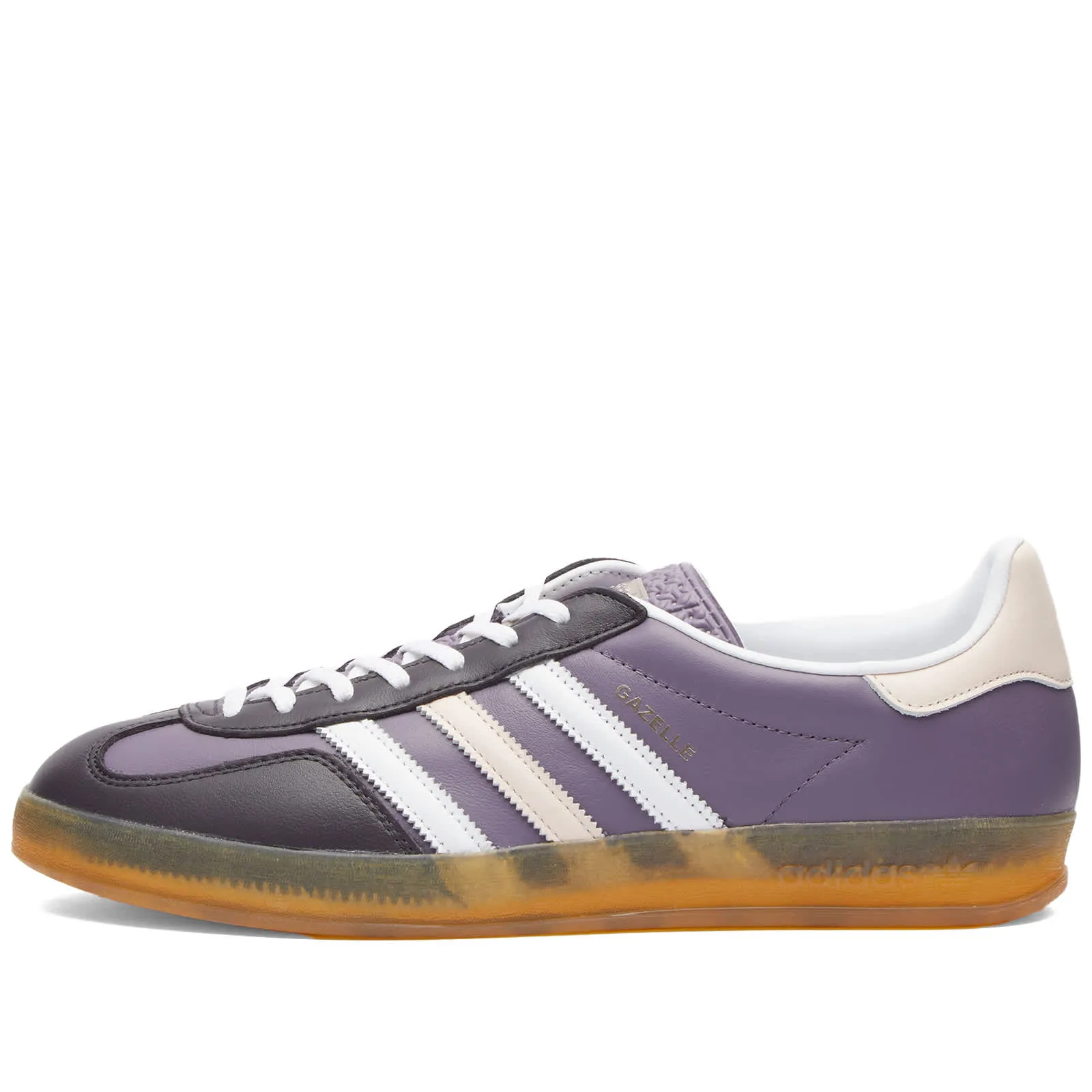 Adidas Gazelle Indoor Sneaker in Shadow Violet, Ftwr White & Wonder Quartz in Shadow Violet, in Shadow Violet Ftwr White & Wonder Quartz  Ftwr White & Wonder Quartz