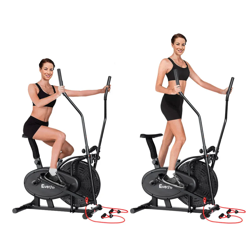 Adjustable Elliptical Cross Trainer Bike Combo - Everfit