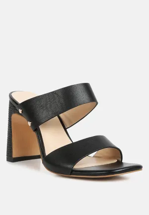 Alodia Slim Block Heel Sandals In Black