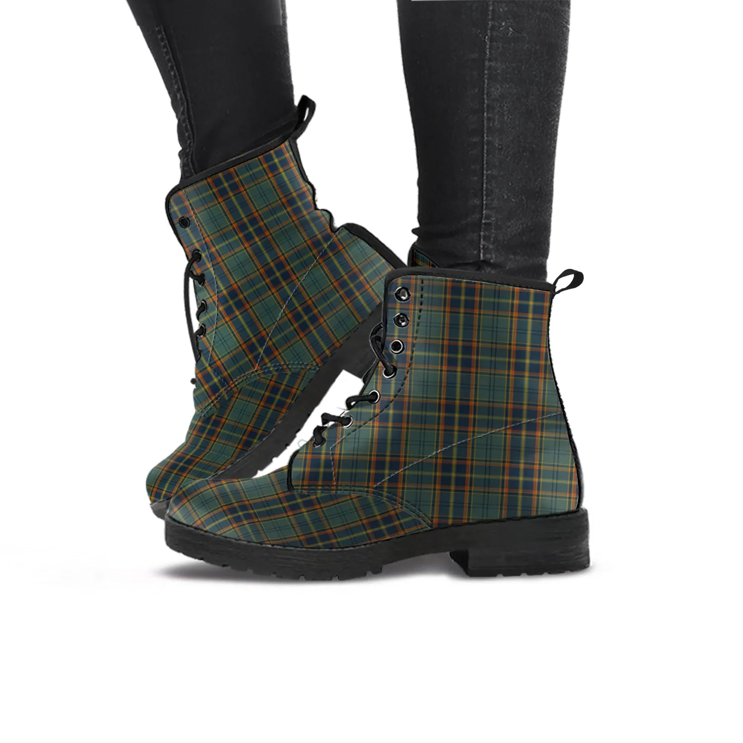 Antrim County Ireland Tartan Leather Boots