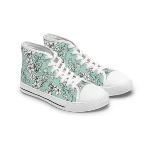 Blooming Mint Women's High Top Sneakers