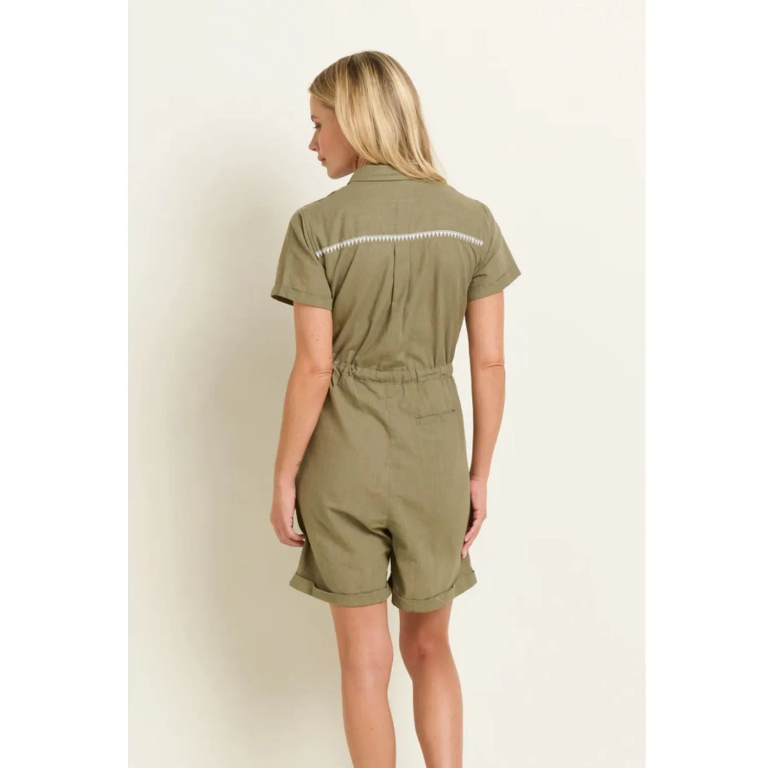 Brakeburn 16 Khaki Green Kodi Playsuit