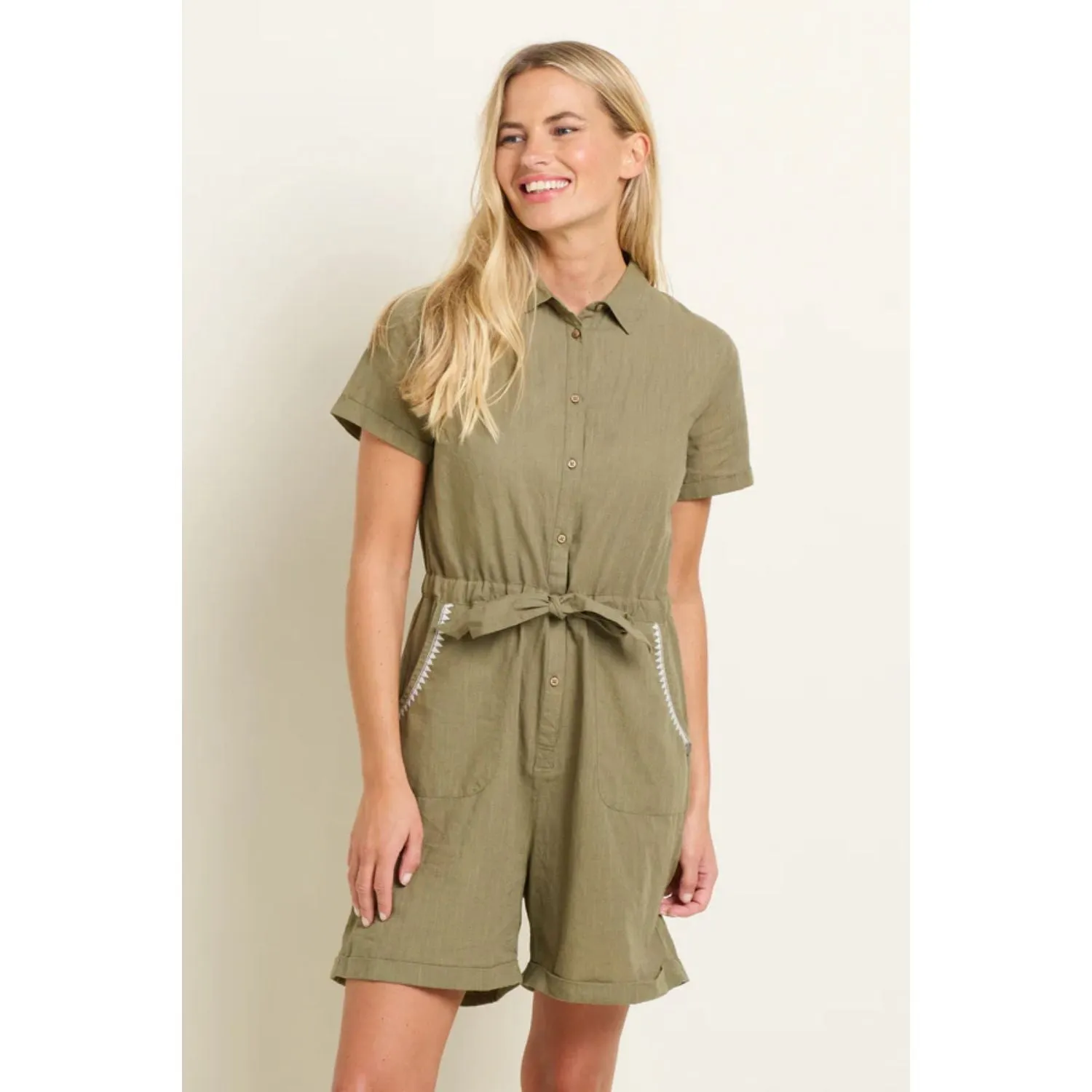 Brakeburn 16 Khaki Green Kodi Playsuit