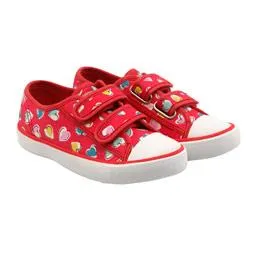 Cath Kidston Girls Multi Hearts Velcro Trainers