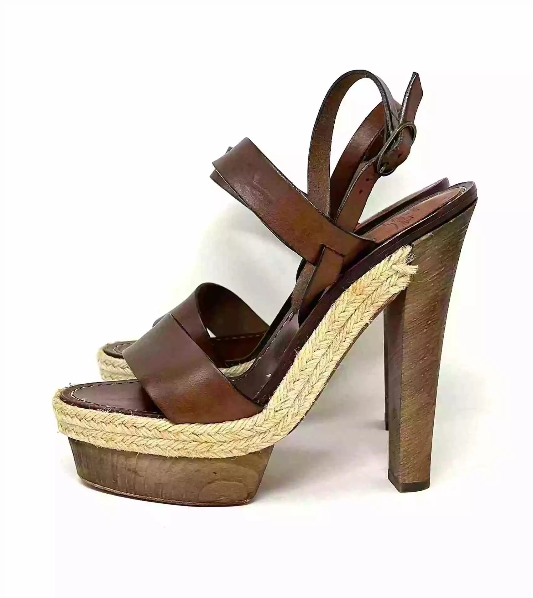 Christian Louboutin Satrinxa 150 Brown Platform Heel Sandals 39 UK 6