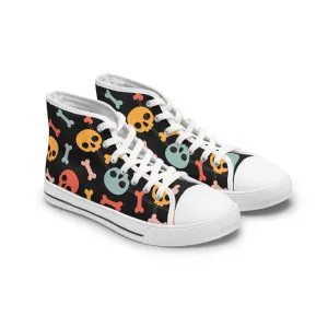 Colorful Skulls Women's High Top Sneakers