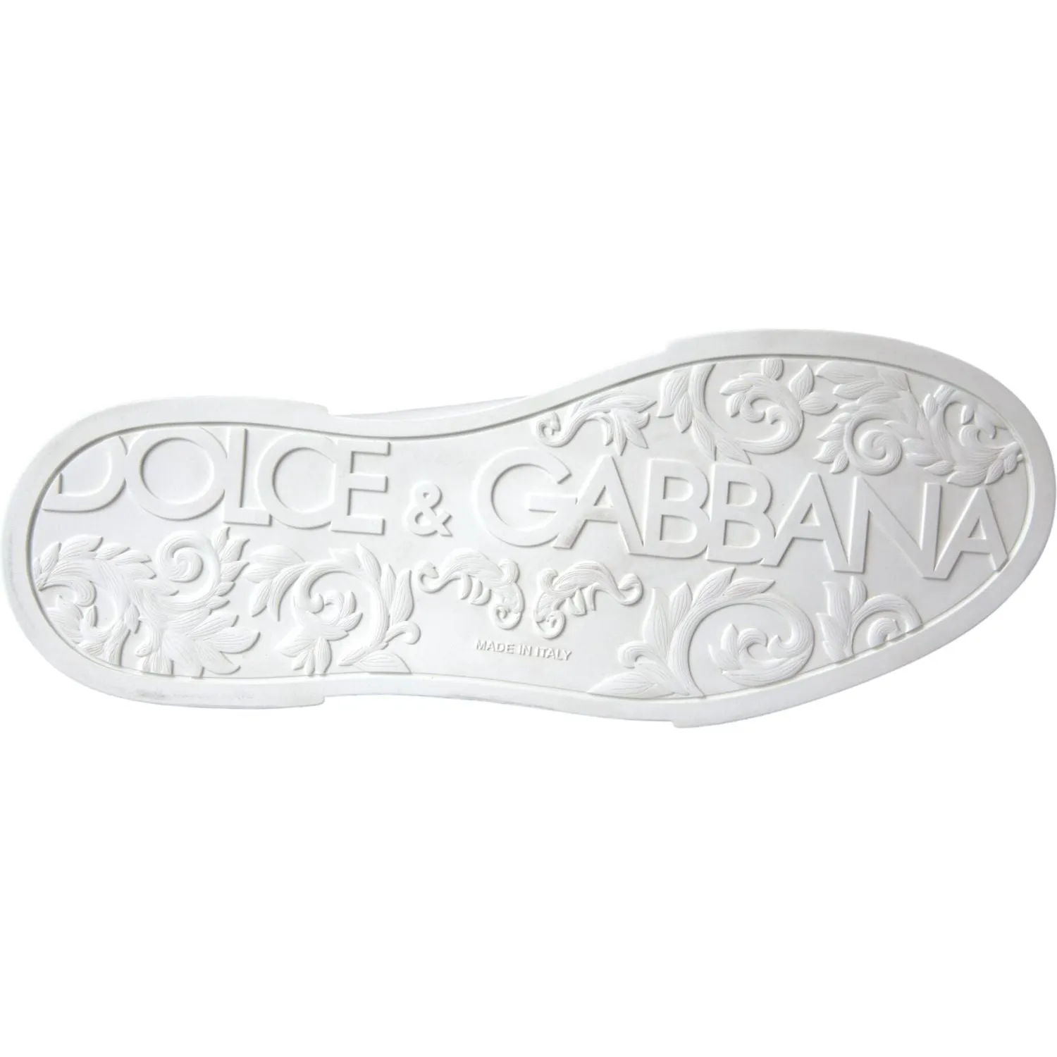 Dolce & Gabbana White Leather DG Logo Casual Low Top Sneakers Shoes