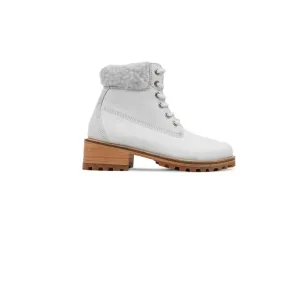 Helsinki - Kid's White Calf Leather Boot (5-12 Years Old)