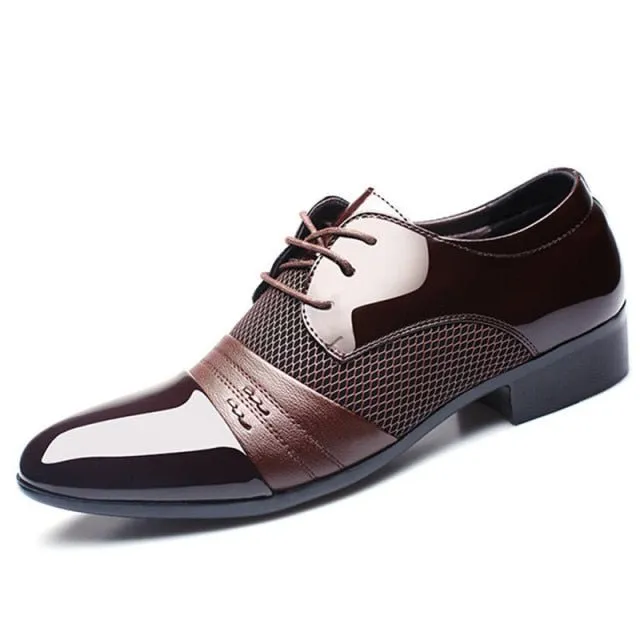 LaceLux Exotic Pointed Toe Oxford Dress Shoes