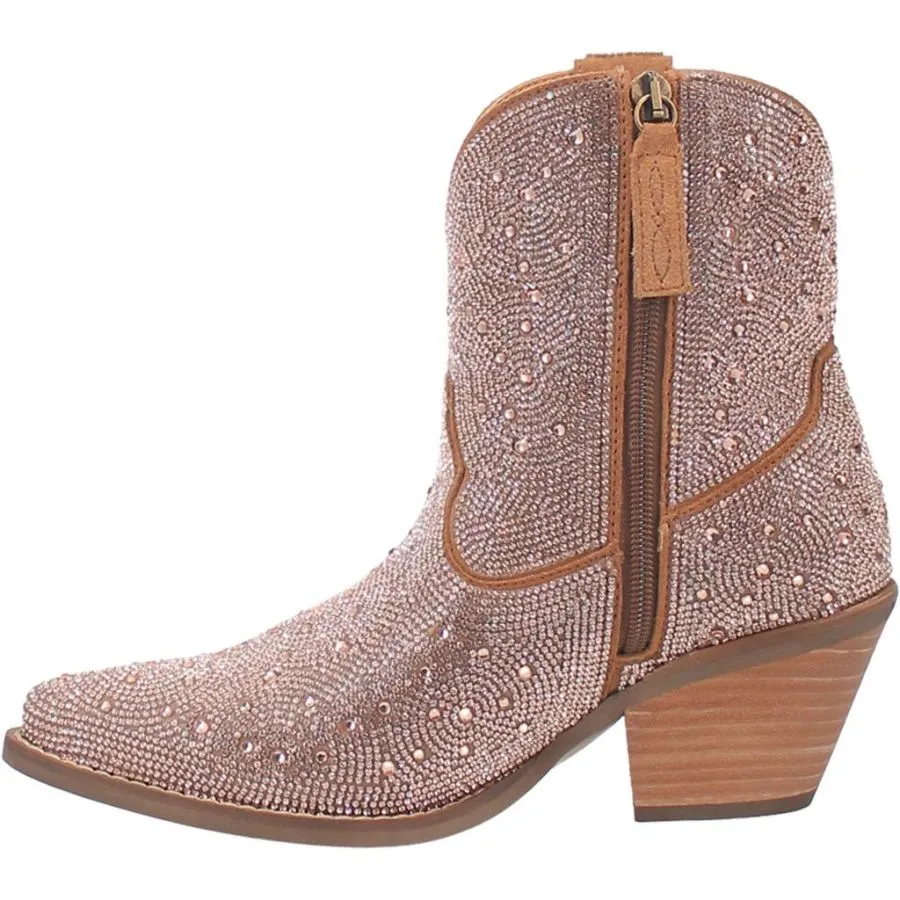 Ladies Dingo Rhinestone Cowgirl Leather Bootie - 01-DI 577-PK7