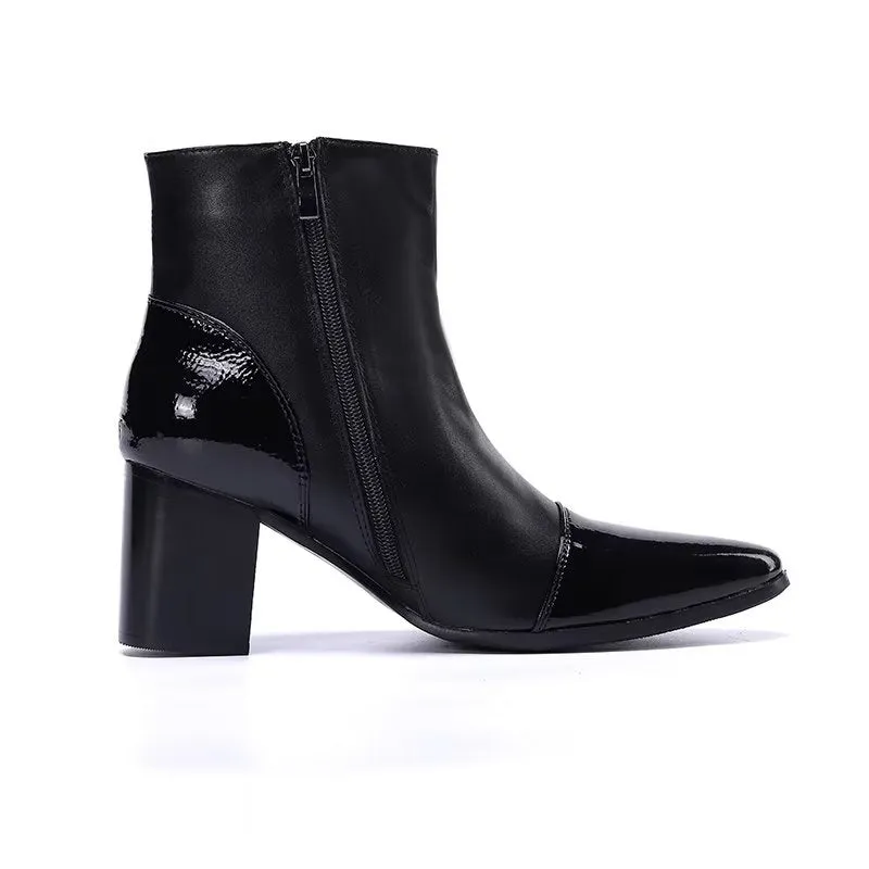 LuxLeather Chic Ankle Boots