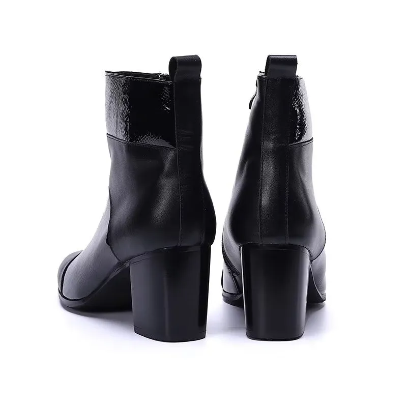 LuxLeather Chic Ankle Boots