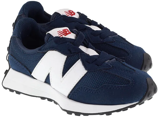 New Balance Trainers Kids 327 Bungee Lace Natural Indigo White