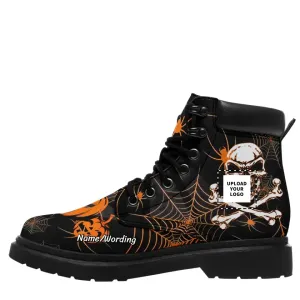 Personalized Ghost Theme Boots, Custom Skull Boots, Unique Gift Boots,1921XZ-23023001