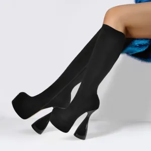 Platform Knee High Boots