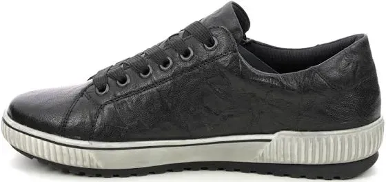 Remonte D0700-00 Ottawa Black Leather Tex Lace-Up Trainers