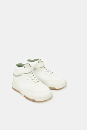 Senior Girls White High Top Sneakers