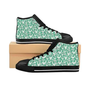 Slate Green Women's High-top Sneakers