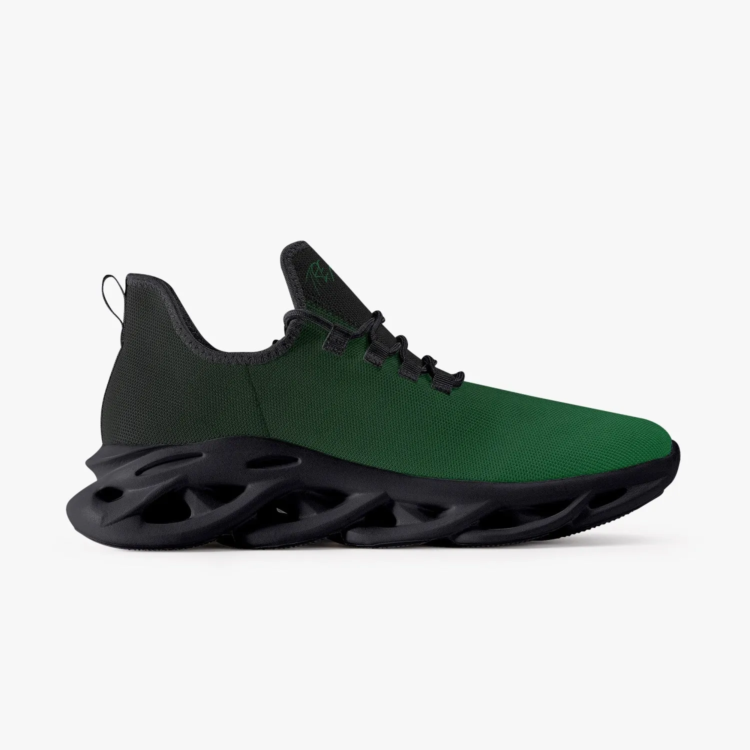 TREADZ Black and Green Fade Sneakers