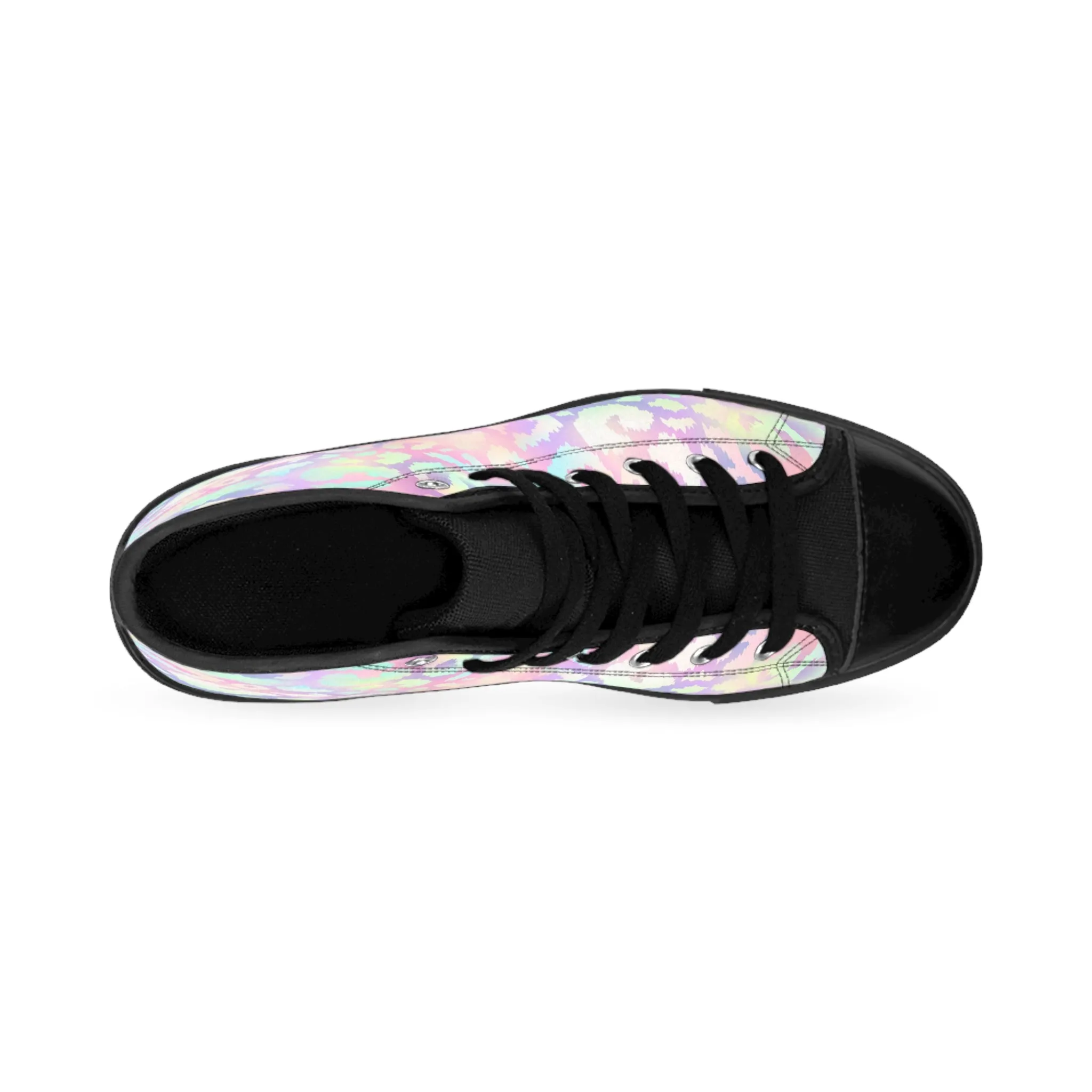 Trendy Holographic Leopard Pattern Men's Classic Sneakers