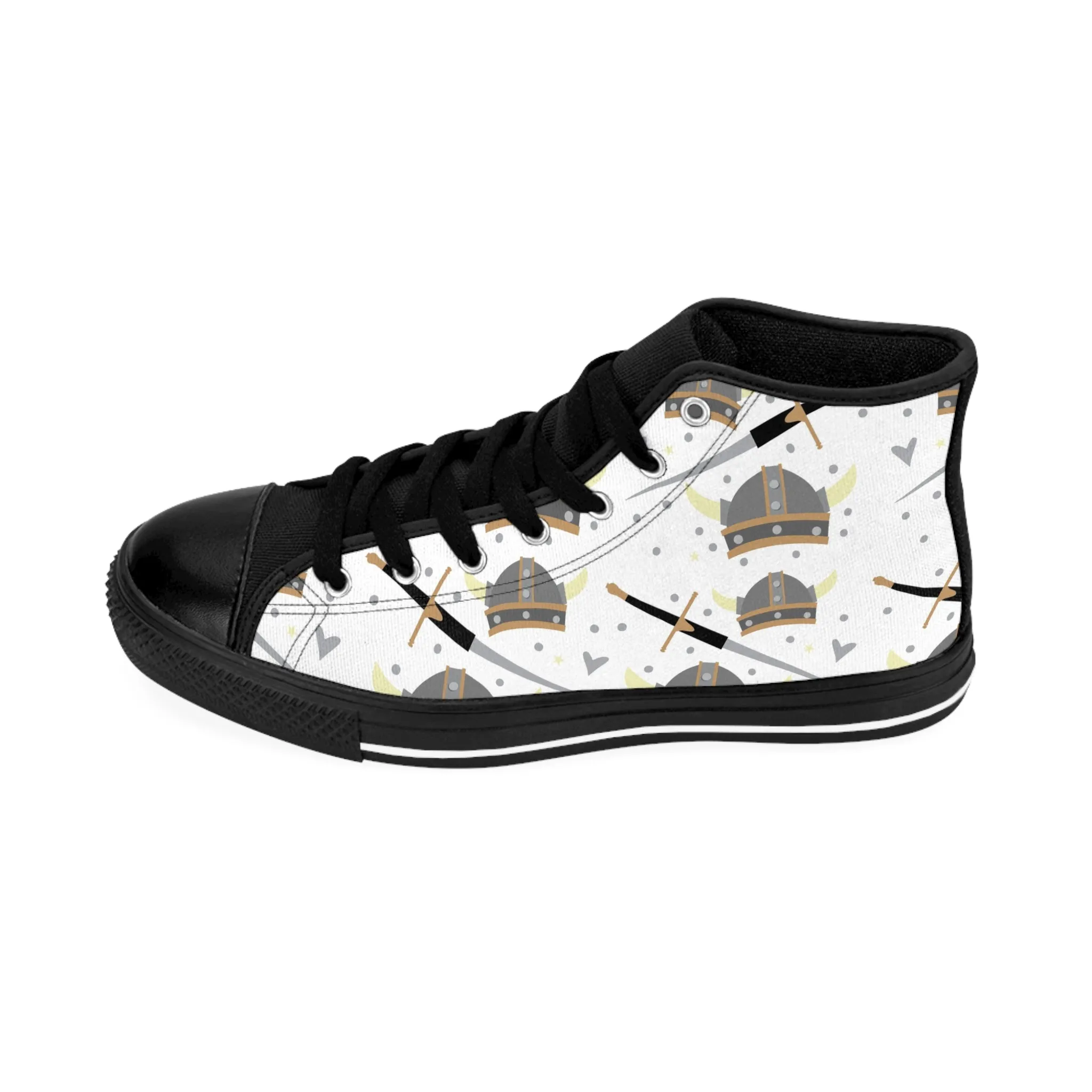 Viking Helm and Swords Men's Classic Sneakers