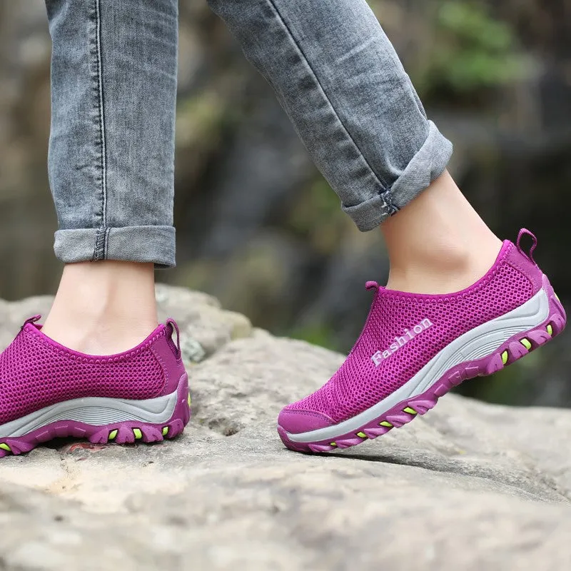 Women's simple fashion non-slip sporty hiking sneakers