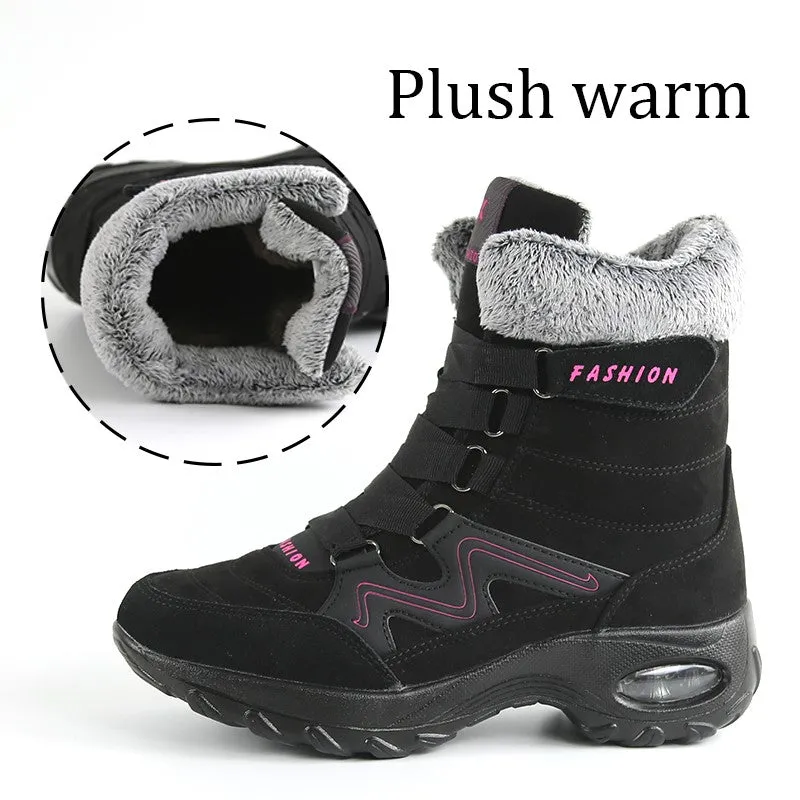 Women's thermal winter plush anti-skid suede boots CL