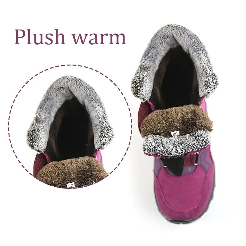 Women's thermal winter plush anti-skid suede boots CL