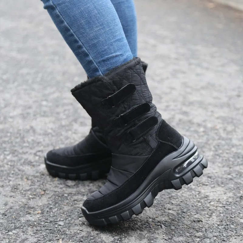 Women's winter thermal plush non-slip platform boots CL