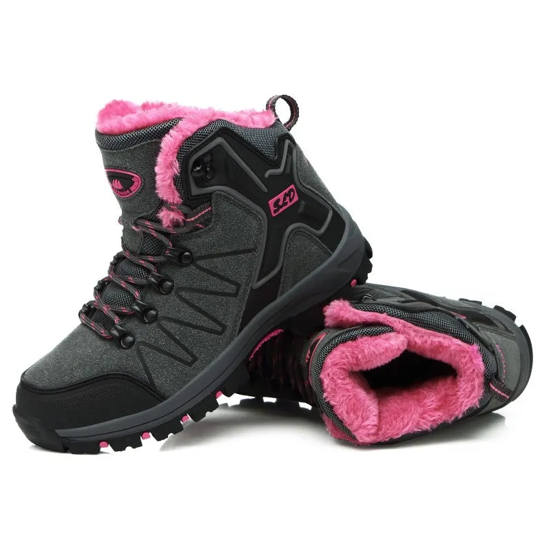 Women's winter thermal villi anti-skid high top sneakers boots