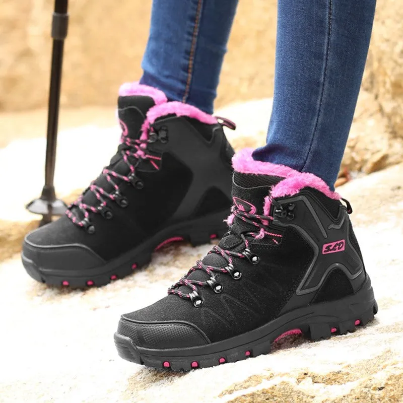 Women's winter thermal villi anti-skid high top sneakers boots