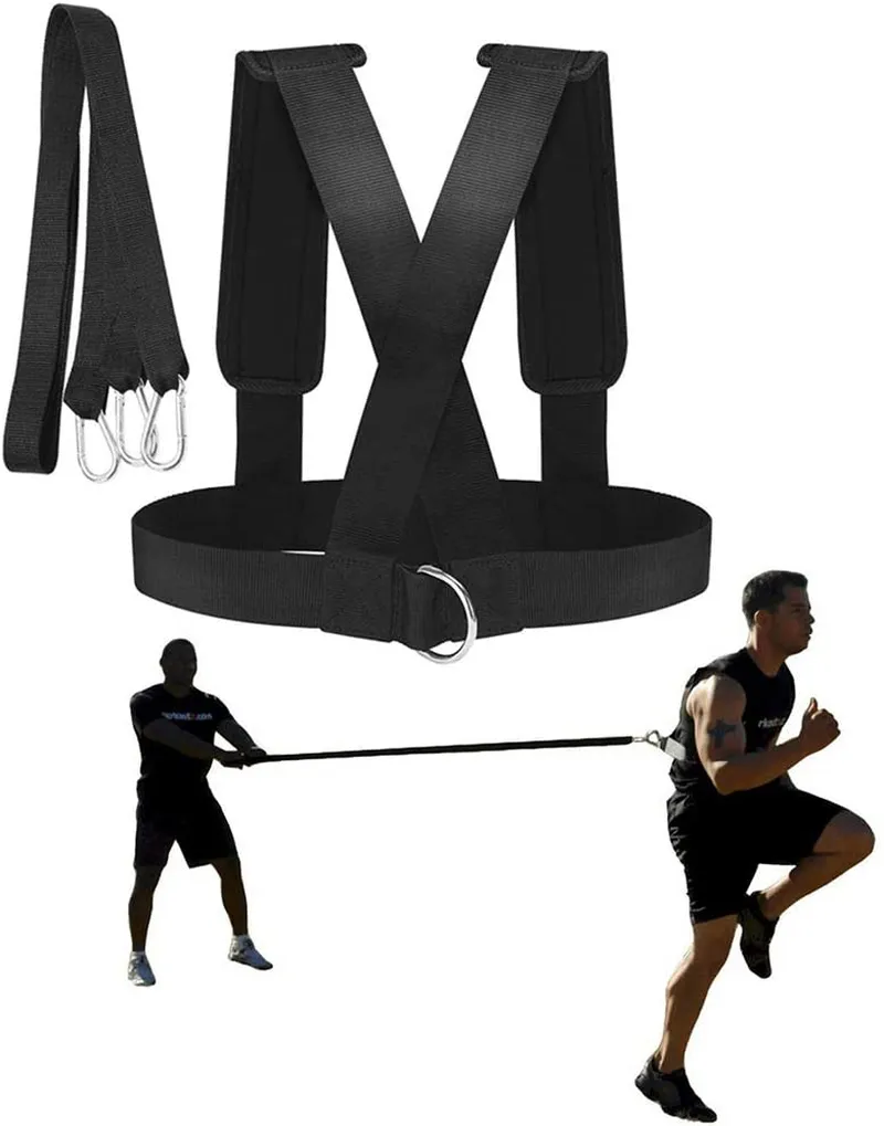 YNXing Sled Harness Workout Resistance and Assistance Trainer Physical Training Resistance Rope Kit Improving Speed, Stamina and Strength